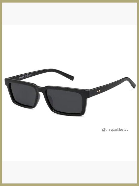 Retro Rectangular Polarized Sunglasses for Women Men Trendy Small Chic 80s 90s main image 7